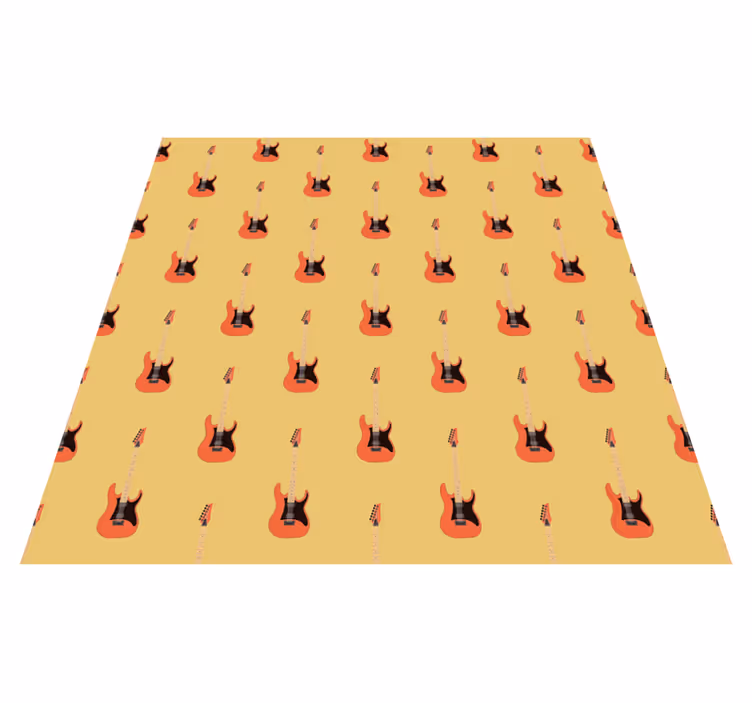 Electric Guitar Focal teenage bedroom vinyl rug - TenStickers