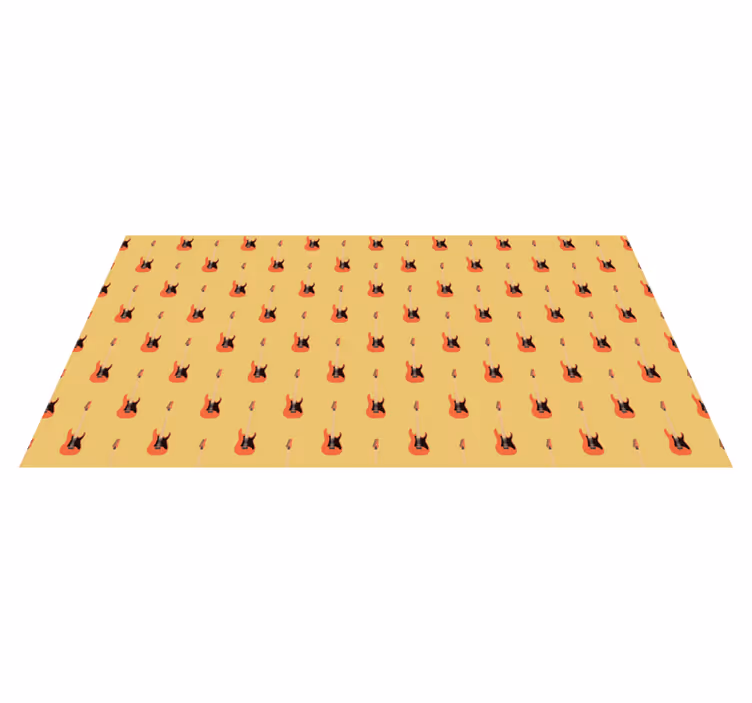 Rocking Guitar Pattern teenage bedroom vinyl rug - TenStickers