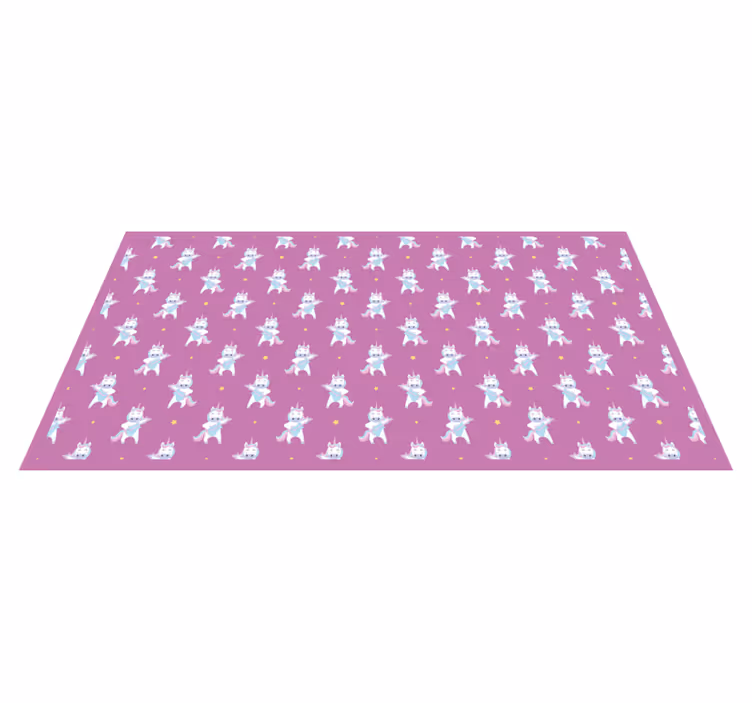 Unicorn Adventure Theme vinyl rug - TenStickers