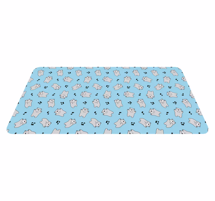 Cute Bear Characters nursery vinyl rug - TenStickers