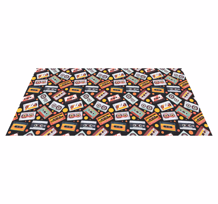 Vinyl rug vintage audio cassettes - TenStickers