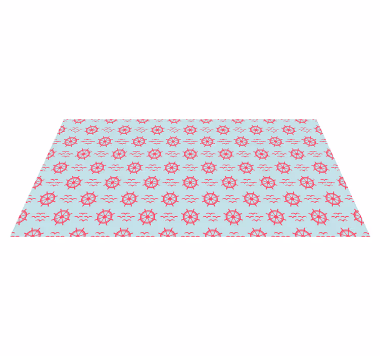 Nautical steering wheels vinyl rug - TenStickers