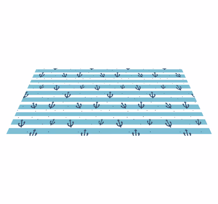 Vinyl rug with nautical anchor design - TenStickers
