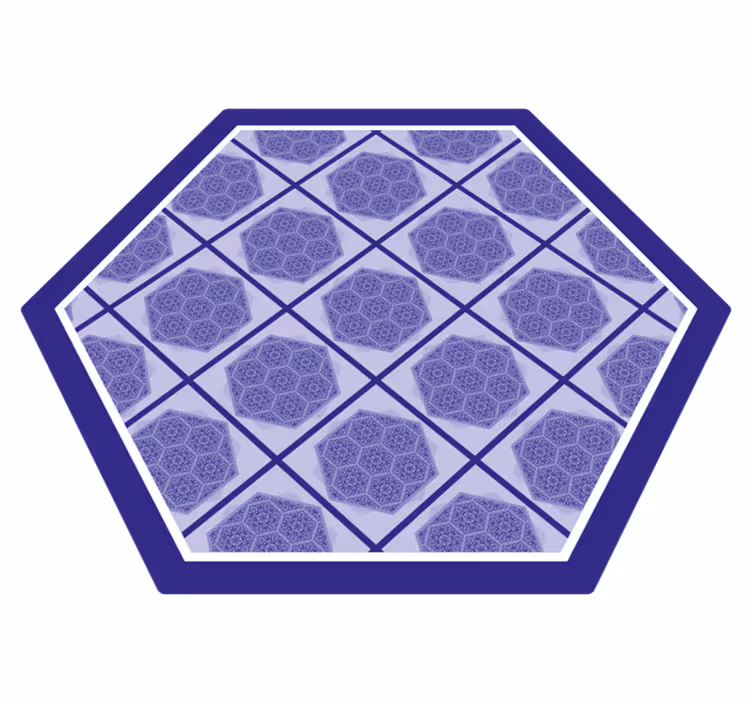 Big hexagon shaped tile bathroom flooring - TenStickers