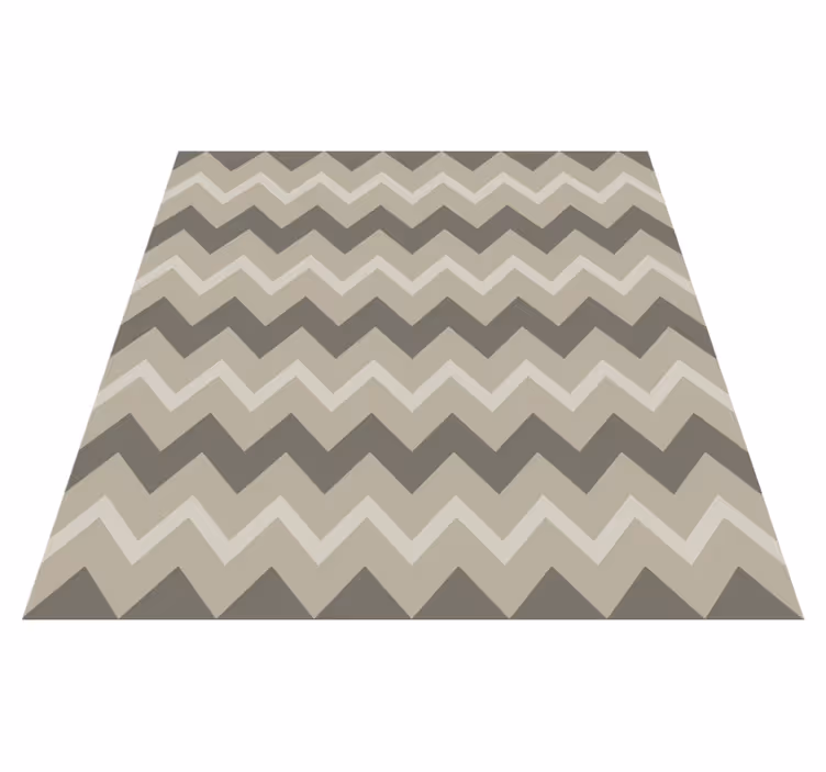 Striped vinyl rug brown chevron design - TenStickers