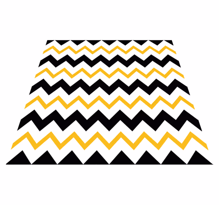 Geometric vinyl rug chevron zigzag pattern - TenStickers