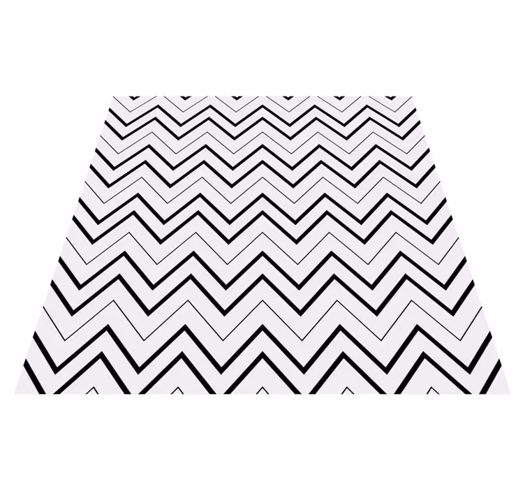 Minimalist vinyl rug in chevron pattern - TenStickers
