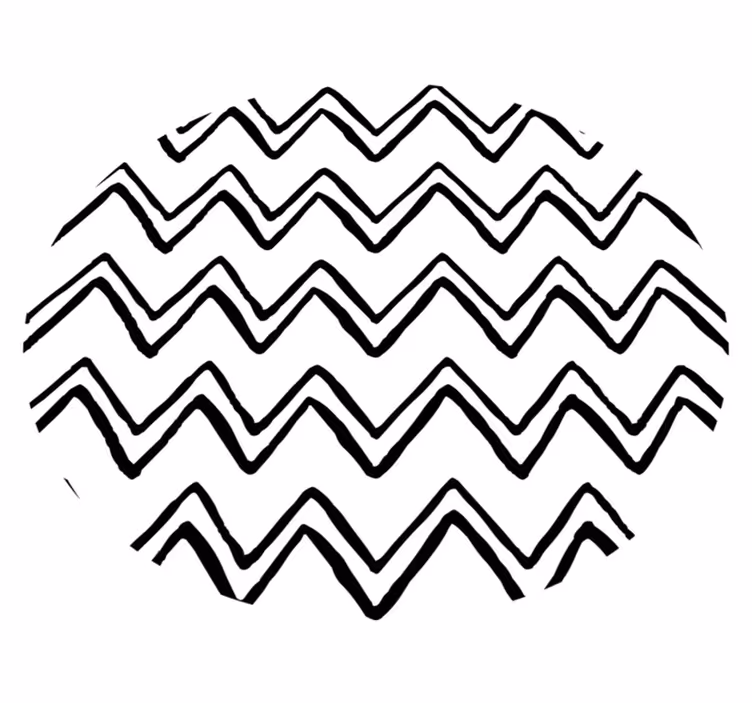 Minimalist vinyl rug wavy abstract design - TenStickers