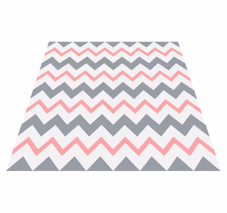 Kids vinyl rug in chevron pattern design - TenStickers