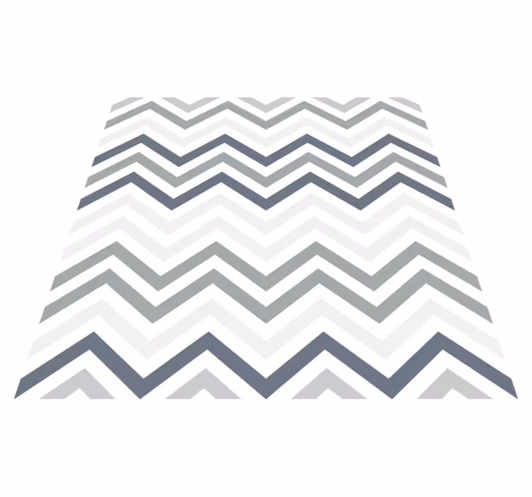 Zig zag lines nordic pattern square vinyl rug - TenStickers