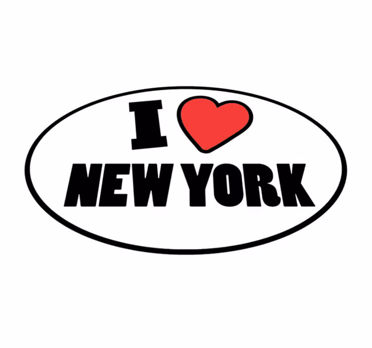 I Love New custom vinyl rug - TenStickers