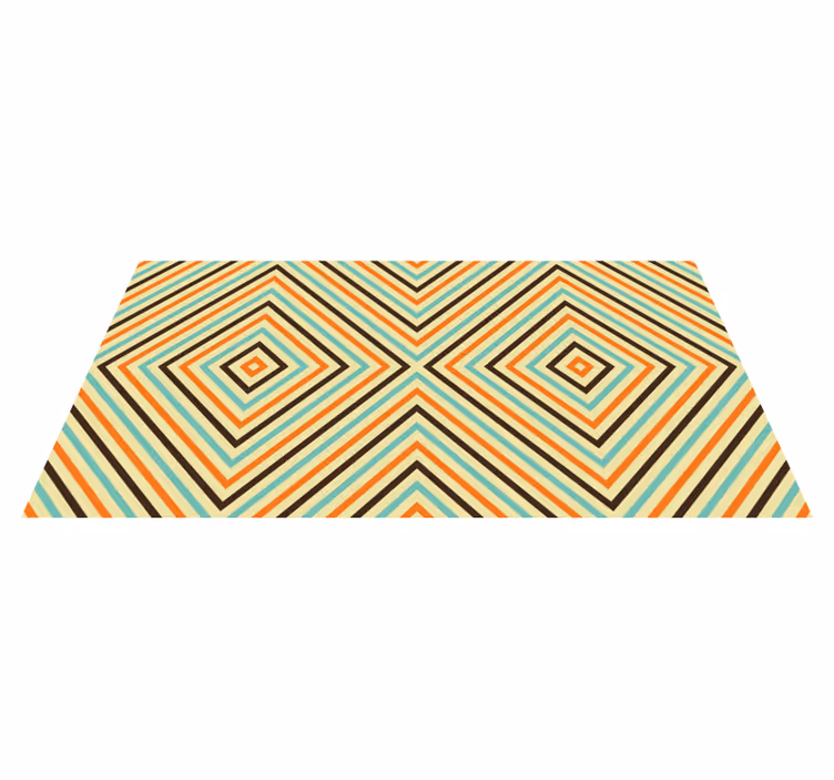 Diamond Pattern Stripes geometric vinyl rug - TenStickers