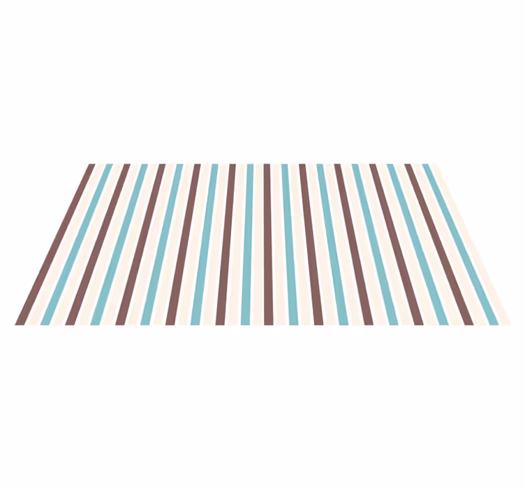 Striped vinyl rug with modern blue pattern - TenStickers