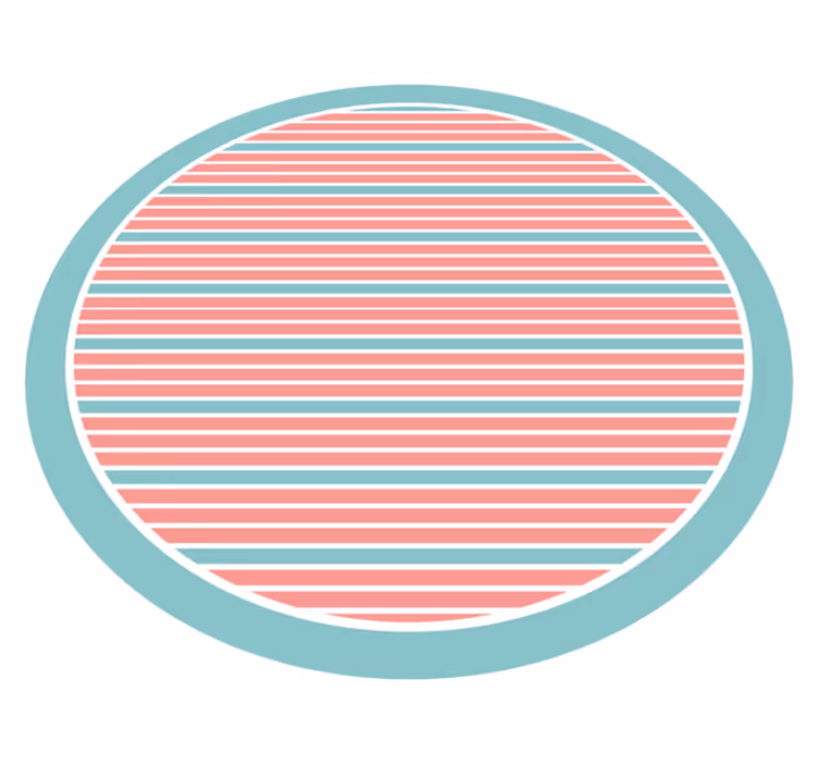 soft striped set circular vinyl rug - TenStickers