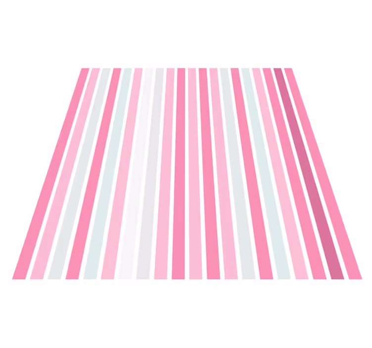 Striped vinyl rug in pink striped sophistication - TenStickers