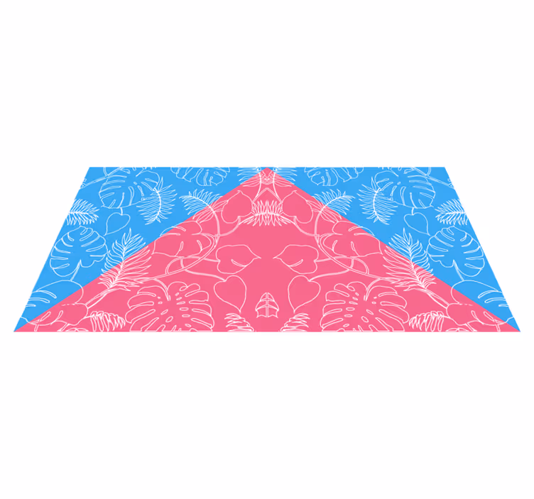 Nature vinyl rug tropical leaf design - TenStickers