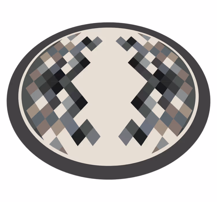 Top and bottom elegant cubes circular rug - TenStickers