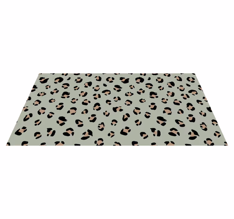 Animal print vinyl rug in leopard motif design - TenStickers
