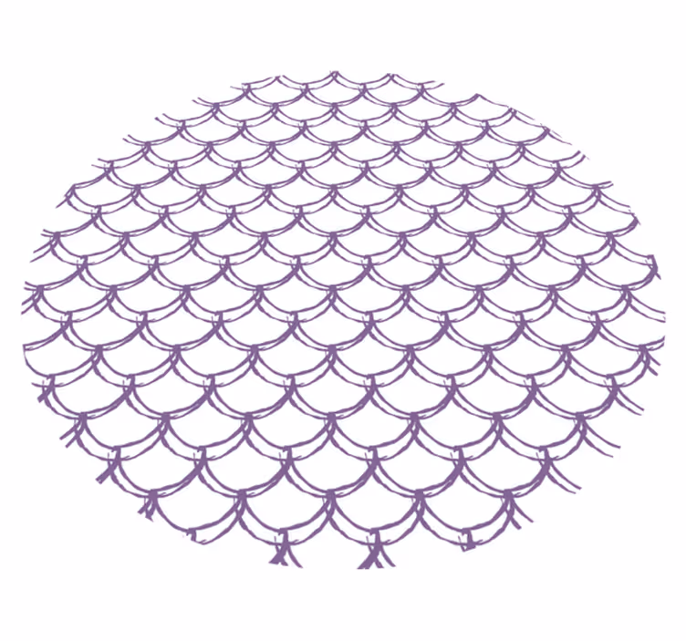 Vinyl rug bathroom in purple scalloped pattern - TenStickers
