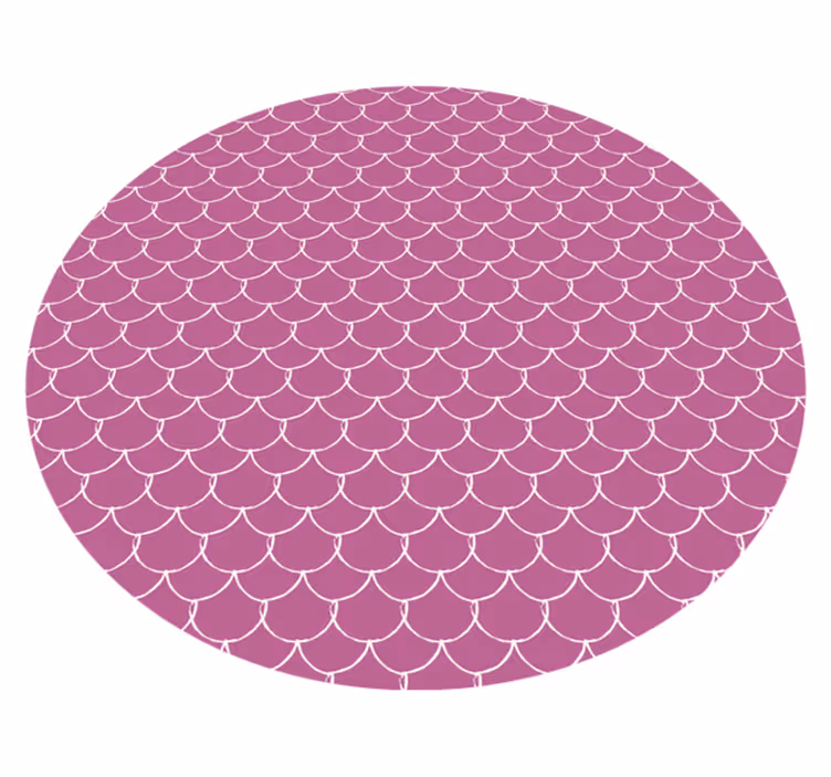 Pink scallop pattern texture vinyl rug - TenStickers