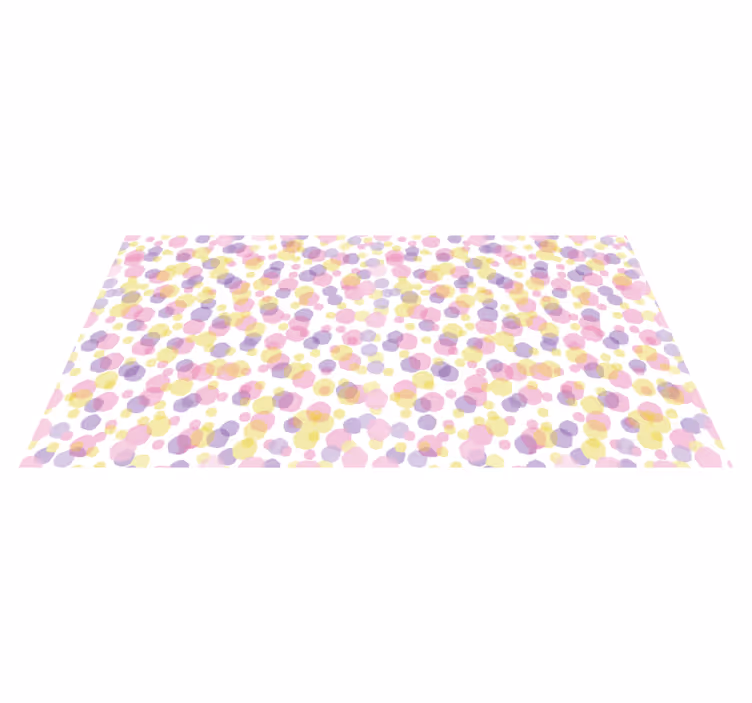 Pink bubbles pattern vinyl rug bathroom - TenStickers