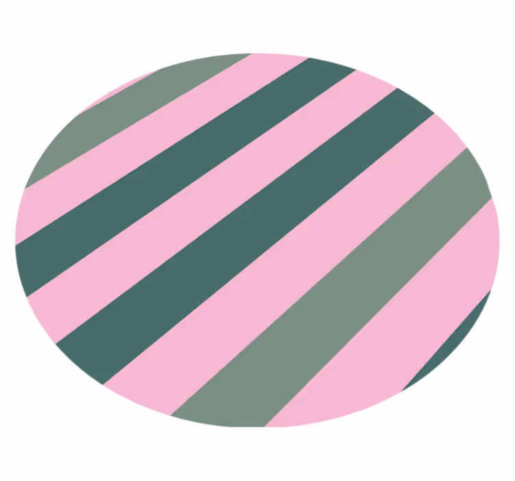 Bright striped concept striped vinyl rug - TenStickers