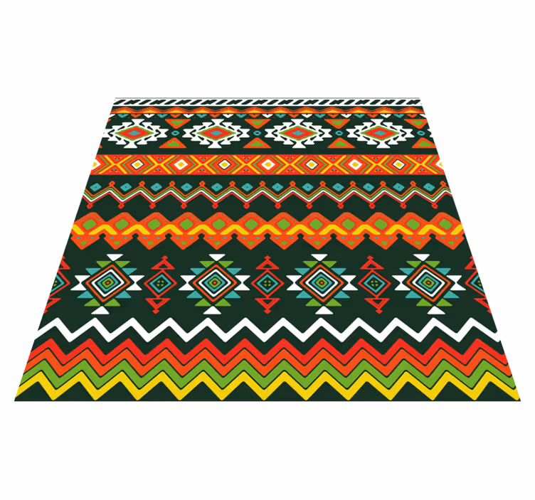 Aztec inspired design ethnic vinyl rug - TenStickers