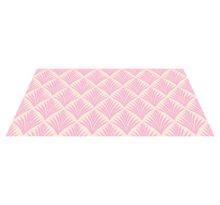 Stylish pink pattern vinyl rug flowers - TenStickers