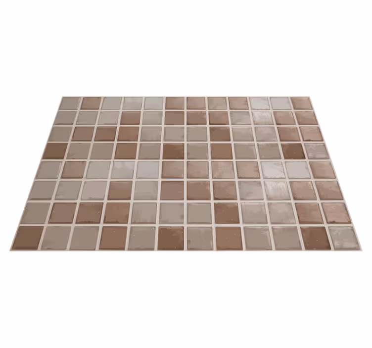 Tiled Pattern vinyl rug bathroom - TenStickers