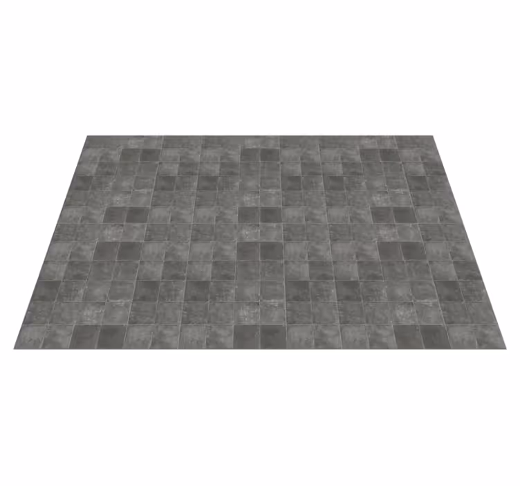 Stylish Grey Tiles vinyl rug bathroom - TenStickers