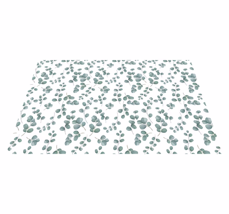 Elegant Greenery Pattern vinyl rug flowers - TenStickers