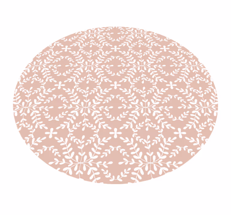 Delicate Bloom Composition vinyl rug flowers - TenStickers