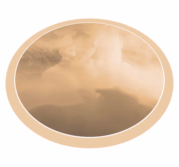 Soft Cream Waves vinyl rug bathroom - TenStickers