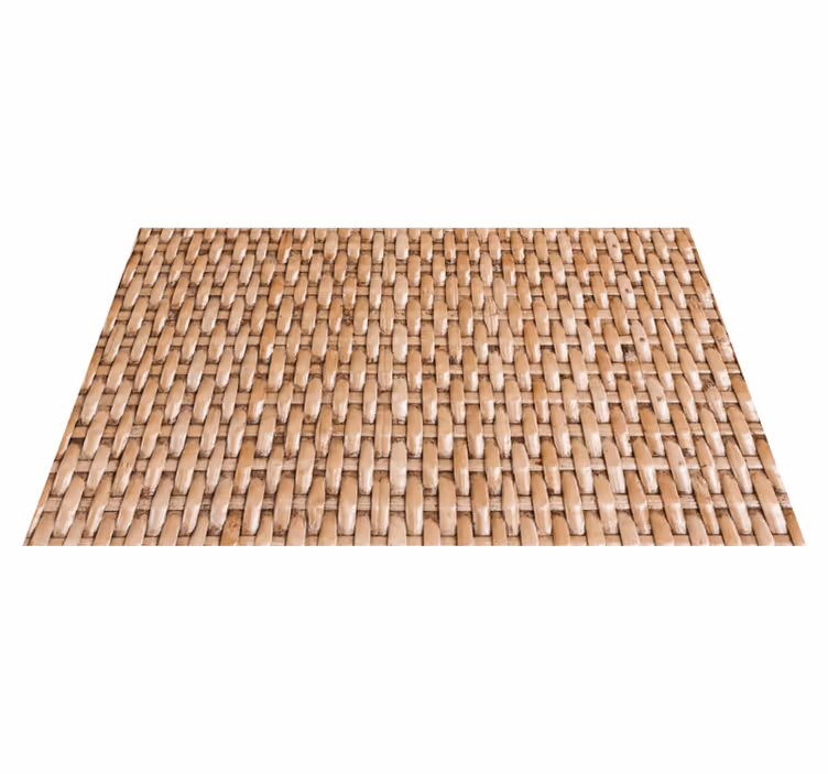 Natural Weave Pattern vinyl rug bathroom - TenStickers