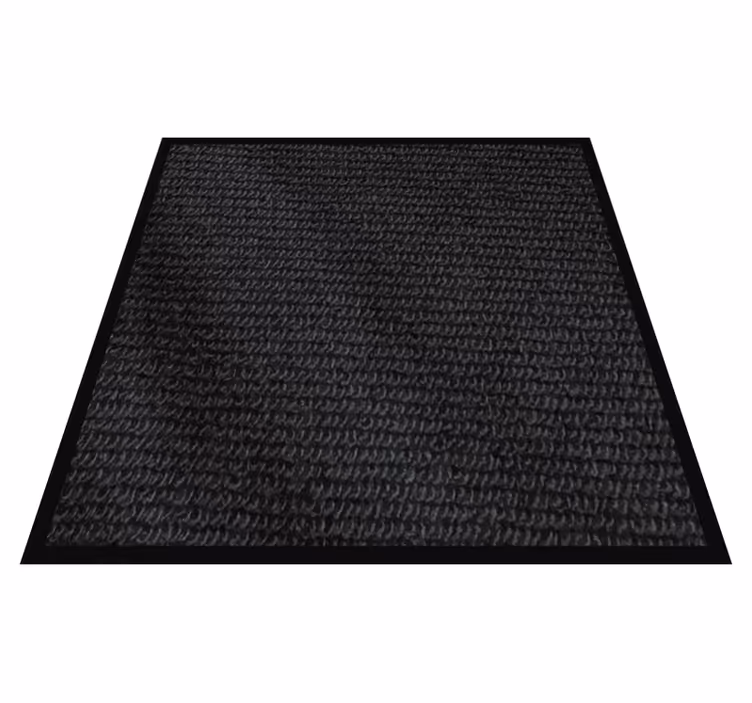 Textured Black Layer vinyl rug bathroom - TenStickers