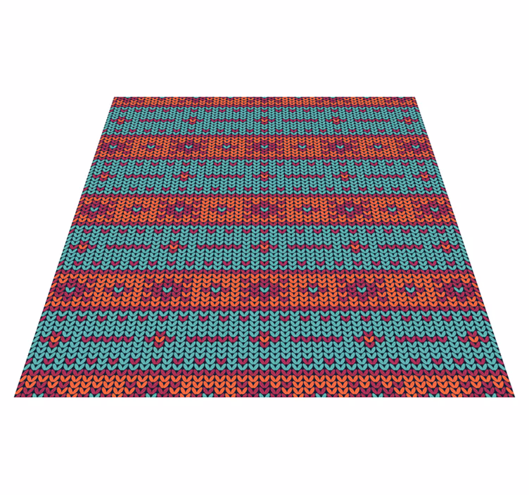 Lively Geometric Motif ethnic vinyl rug - TenStickers