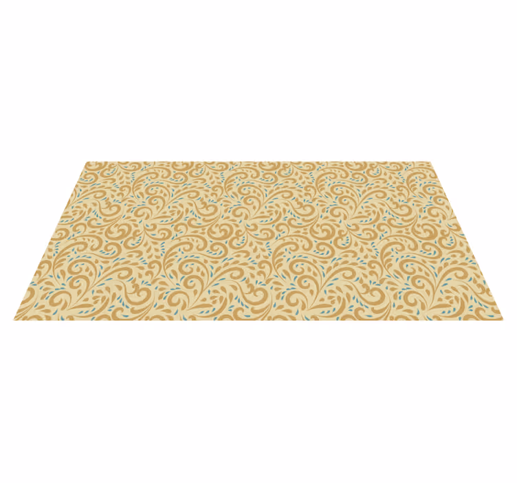 Botanical Swirl Element vinyl rug flowers - TenStickers