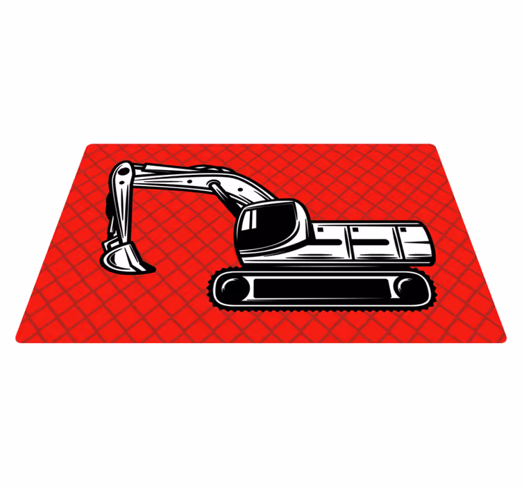 Vinyl rug excavator design - TenStickers