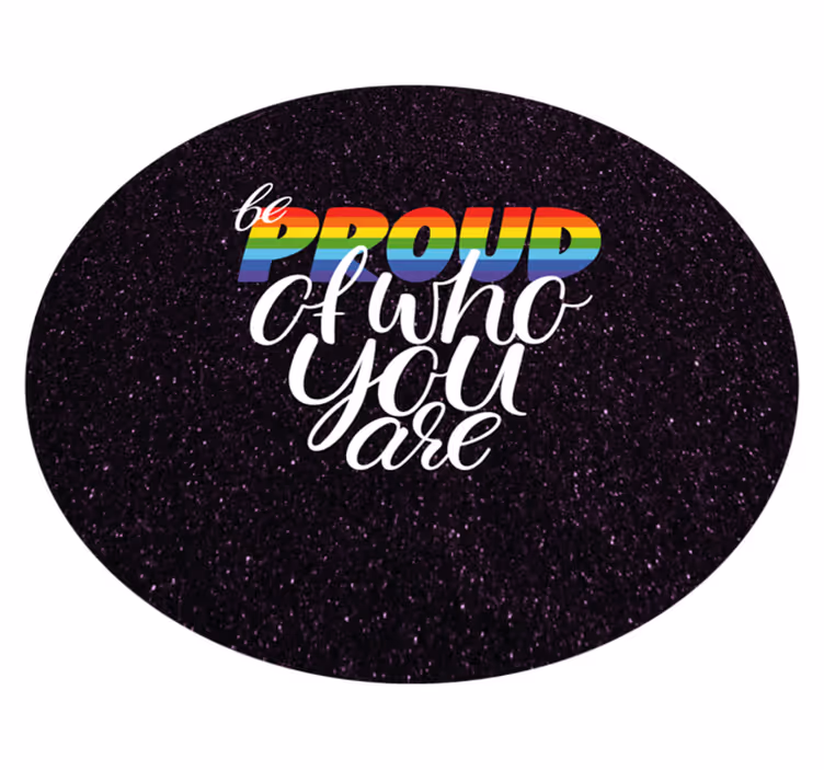 Proud Message Design custom vinyl rug - TenStickers
