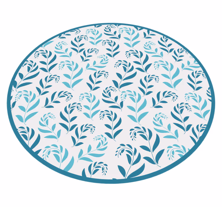 Botanical Leaf Inspiration vinyl rug flowers - TenStickers
