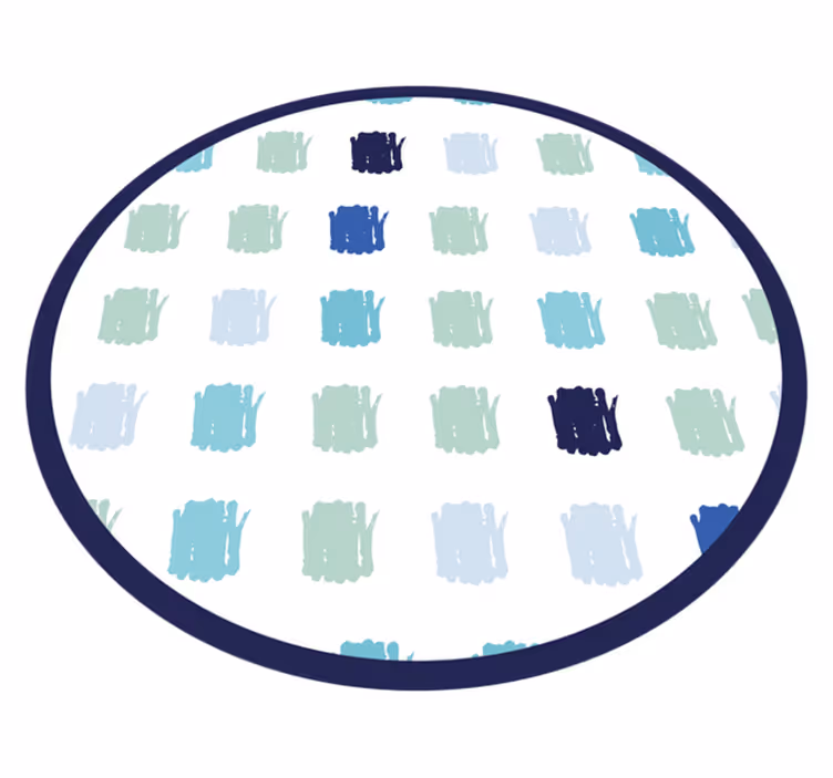Blue paint strokes minimalist vinyl rug - TenStickers