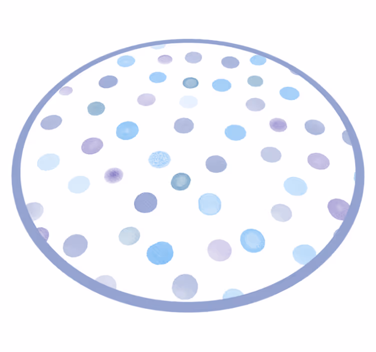 Vibrant Dotted Circles vinyl rug - TenStickers