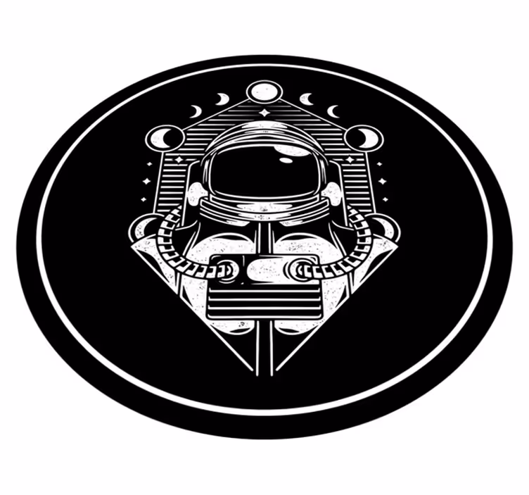 Spaceman universe vintage design bedroom rug - TenStickers