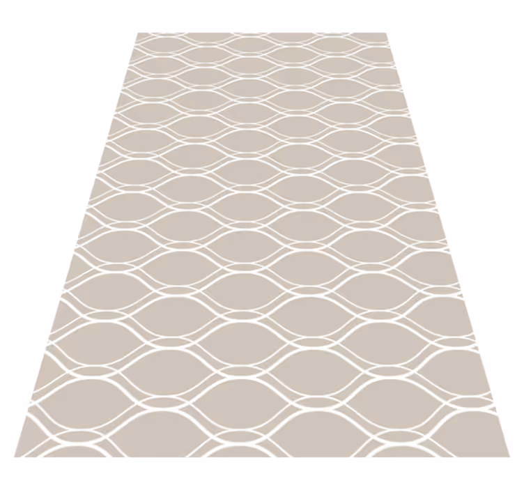 Curvy Line Motif texture vinyl rug - TenStickers