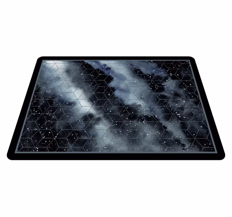 Hexagonal galaxy pattern teenage bedroom vinyl rug - TenStickers