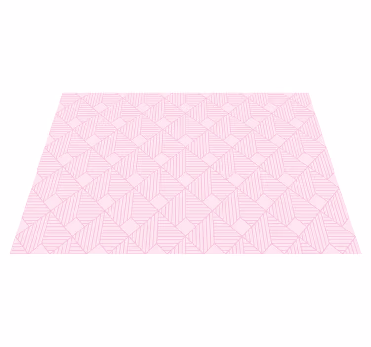 Pink elegant patterns geometric vinyl rug - TenStickers