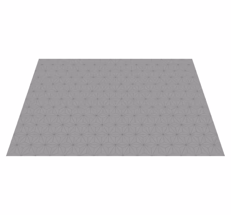 Geometric Grey Motif tile vinyl rug - TenStickers