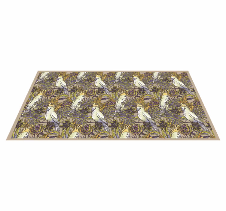 Amazonic parrots scandinavian style animal rug - TenStickers
