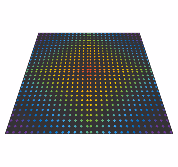 Rainbow diamond design teenage bedroom vinyl rug - TenStickers