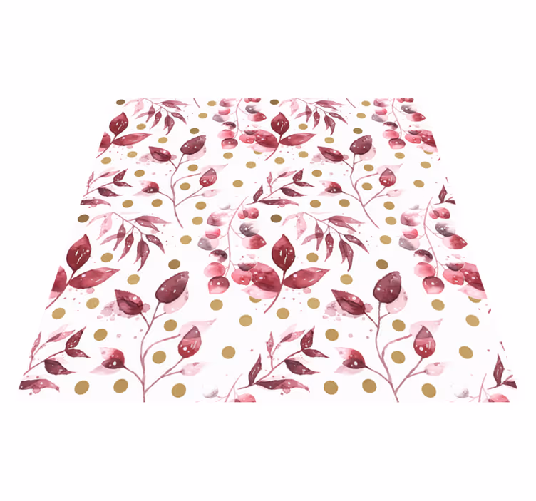 Vinyl rug flowers botanical print design - TenStickers